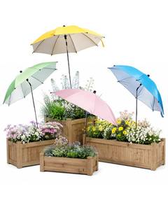 lot 7856 image: Kosmeiner Plant Umbrellas for Outdoor Plants 26, Adjustable Angle Sun Shade Umbrella for Potted Flowers, Vegetable, Sun Protector for Peony, Hydrangeas Roses & Garden Beds, 4 Pack
