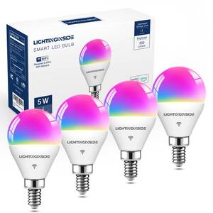 lot 8051 image: Lightinginside E12 Smart Light Bulbs Work with AlexaGoogle Home, 4PCS