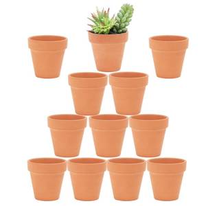 lot 8068 image: Yishang 2.5 inch Terracotta Pots with Drainage Holes,Small Mini Clay Ceramic Pottery Planter,Cactus Flower Terra Cotta Pots,Succulents Nursery Pots for IndoorOutdoor Plants,Crafts,Wedding-12 Pack