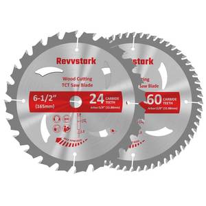 lot 8078 image: Revvstark Circular Saw Blade 6-12 24T&60T for Cutting Wood, 58 Arbor