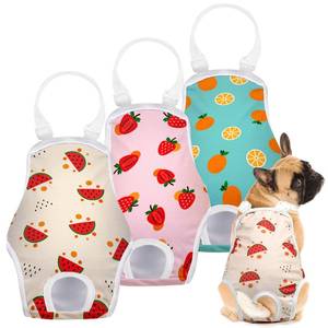 lot 8084 image: Jollywoods 3 Pack Washable Female Dog Diaper Onesie Sanitary Pantie with Adjustable Suspender, Fixed Doggie Diapers, Super Absorbent Leakproof for Dog in Heat Cycle