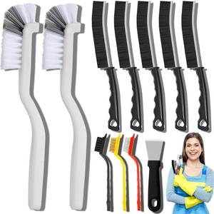 lot 8089 image: Dfacio 11Pcs Crevice Cleaning Brush Set, Hard Bristle Cleaning Supplies for Kitchen, Bathroom, Corner, Grout, Sink