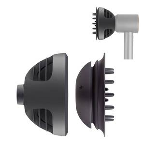 lot 8098 image: WaveCurl Diffuser Attachment for Dyson Supersonic Hair Dryer HD19(travel) HD01 HD02 HD03 HD04 HD08 HD15, Fast Drying, Dome and Diffuse Modes for Wave Curly Thick, Adding Volume and Define, Gray