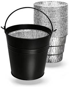lot 8100 image: Matchwaves Grease Bucket HDW152 with 15 Pack Drip Bucket Liners for Traeger BAC407, Drip Tray & Drip Pan Liners Replacement for Traeger, Pit Boss, Z Grills & Oklahoma Joe��s