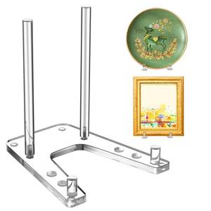 lot 8109 image: Weysat Adjustable Clear Acrylic Plate Stand Holder for Display Non-Slip Tabletop Easel for Decorative Plates Records Photos Books Artworks Plaques Trays Menus Event Displays(Acrylic,6 Inch)