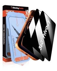 lot 8153 image: chubbycable 360 Privacy Screen Protector for iPhone 17 Air, 2 Pack