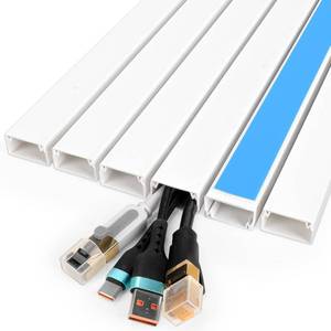 lot 8155 image: YesBes 87in Cord Hider Kit, Cord Covers for Wires on Wall, Paintable Cable Raceway, Cord Hider for Wall Mount tv, tv Cable Hider Wall kit, Wire Covers for Cords, 6X L14.5in X W0.96in X H0.57in