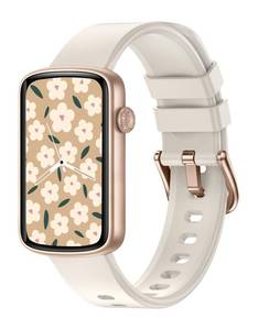 lot 10040 image: SHANG WING Fitness Watches for Women, LYNN2 Fitness Tracker with Heart Rate Monitor Blood OxygenSleep Tracker Pedometer, Slim Step Tracker Watch for iOSAndroid Phones Waterproof (Milky White)