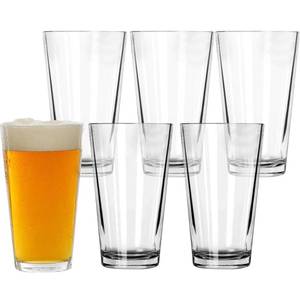 lot 13008 image: Pint Glasses Set of 6 - 16 oz Drinking Glasses Made for Cold Beverages - 16 oz Mixing Glass & Highball Set of 6 for Homes, Pubs & More - Freezer & Dishwasher-Friendly Cocktail Glasses, PARNOO