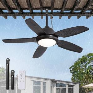lot 13044 image: Fanbulous 42 Inch Waterproof Outdoor Ceiling Fan with Light for Patio,Black