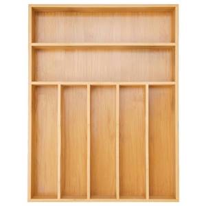 lot 13051 image: Besilord Silverware Organizer Kitchen Drawer Organizer Utensil Organizer Bamboo Silverware Holder Cutlery Organizer in Drawer Flatware Organizer Tray(7 slots, Natural