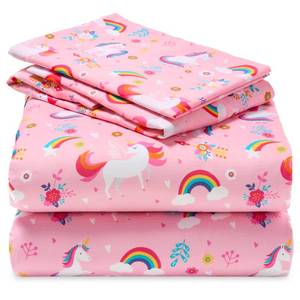 lot 13055 image: Joiedomi Kids Twin Sheet Set Unicorn - 3 Piece Soft Microfiber Bed Sheets - Deep Pocket Wrinkle Free, Cozy Toddler Bedding Set, Fade Resistant Breathable for Boys Girls Teens