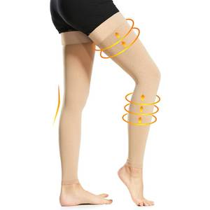 lot 14015 image: Ailaka Medical Compression Stockings for Women Men, Thigh High, 20-30 mmHg, XXL