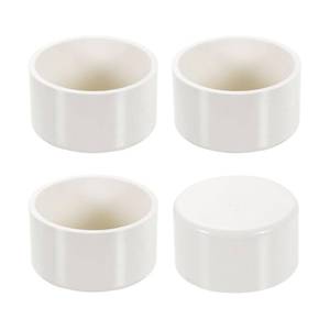 lot 14018 image: uxcell 4Pcs PVC Pipe End Cap Fitting, 2.5 Furniture Grade Pipe End Cap Plug Adapter Pipe Plug Socket Fittings for Sewer Drain Pipe Connections, Garden DIY, White