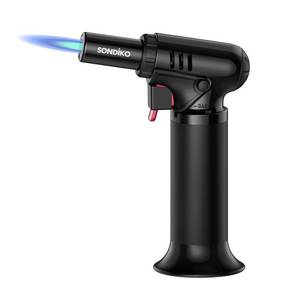 lot 14038 image: Sondiko Butane Torch Lighter with Visible Fuel Window, Refillable Soldering Torch with Adjustable Flame for Welding, Resin Art, Industrial (Butane Gas Not Included)