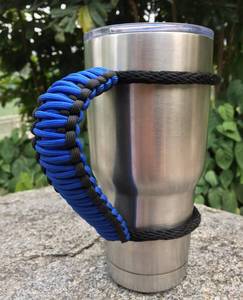 lot 14039 image: MOCE Handmade Paracord Handle for YetiRticOzark Trail Rambler 30 Oz Tumbler. Blueblack