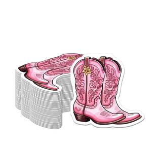 lot 14056 image: 100 Pcs Cowgirl Napkins Western Cowgirl Boot Design Western Disposable Party Napkins for Birthday, Tissue Dinner Table Decor, Garden Parties, Outdoor Barbecues, Bridal Showers