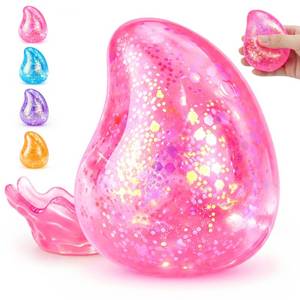 lot 14078 image: Drop Squishy Stress Balls Pink Raindrop Squishy Squeeze Toys