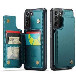 lot 14095 image: Vinich for Samsung Galaxy S22 Plus Wallet Case with Card Holder, Bluegreen