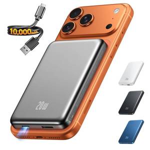 lot 14110 image: Portable Charger for Magsafe Power Bank, 10000mAh Magnetic Phone Charger