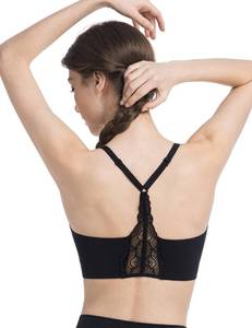 lot 14112 image: Lusait Women Wireless Jelly Bra Seamless Lace Racerback Everyday Tshirt Bra