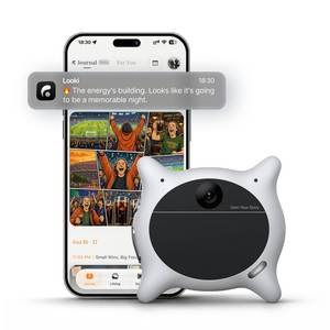 lot 14135 image: Looki L1 AI Multimodal Wearable for Life, 32g Lightweight Hands-Free Action Lifelogging Device with 1080P Video, 3 Mics, AI Vlogs & Comics, Proactive Intelligence, 32GB Privacy-First Storage (White)