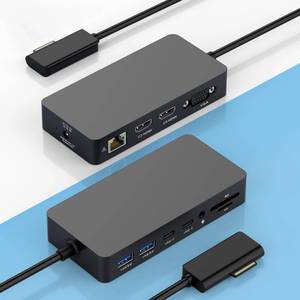 lot 14141 image: Surface Docking Station Triple Displays Dual HDMI  VGA with Power Adapter,12 in 1 Surface Dock 2 for Microsoft Surface Pro 12111098X76543,Surface Laptop 7654321,Surface Book Go