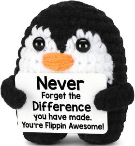 lot 14154 image: Thank You Gifts for Women Men, Appreciation Gifts Handmade Crochet Penguin