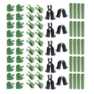 lot 14155 image: Adjustable Plant Trellis Connector Clip Plastic Plant Connector Stakes