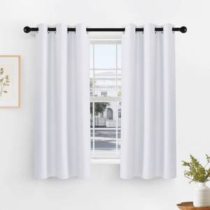 lot 14183 image: PONY DANCE Window Treatments Curtains, W 42 by L 45, Pure White, 2 Pieces