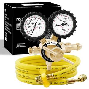 lot 19900 image: RX WELD Nitrogen Regulator, 0-800 PSI, CGA580 Inlet, 14 Flare Outlet
