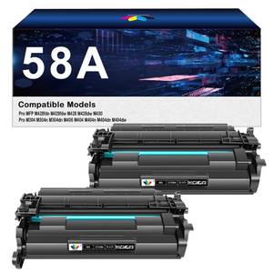 lot 19906 image: 58A CF258A Compatible Toner Cartridge Replacement for HP 58A CF258A Work for LaserJet MFP M428fdw M428dw M428fdn Pro M404n M404dn M404dw M404 M428 Toner Laser Jet Printer (Black, 2 Pack)