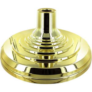 lot 19907 image: Super Tough Floor Stand Base for Indoor Flagpole - Metallic Gold  Durable ABS Plastic  Fits 1  to 1 14  Poles  Unweighted with Fillable Design  Easy Assembly with Elegant Gold Finish (Used, Minor Cosmetic Damage)