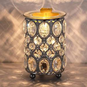 lot 19927 image: Leyoue Wax Warmer Wrought Iron Crystal Wax Melt Warmer Electric Oil Burner Wax Melt for Gifts & Decor, Home, Office, SPA,Bedroom