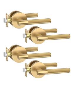lot 19955 image: Asidrama 4 Pack Champagne Bronze Privacy Interior Door Handles