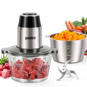 lot 19962 image: Ganiza Food Processors with 2 Bowls, 450W Meat Grinder Vegetable Chopper