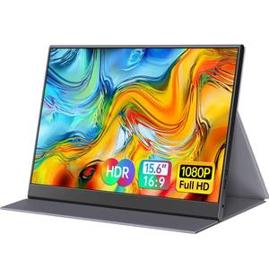 lot 19966 image: ForHelp 15.6inch Portable Monitor,1080P USB-C HDMI Second External Monitor for Laptop,PC,Mac Phone,PS,Xbox,Swich,IPS Ultra-Thin Zero Frame Gaming DisplayPremium Smart Cover