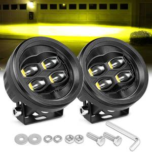 lot 19970 image: SAE LED Fog Lights, Nirider 2PCS 80W 3.5 Inch Round DOT Approved Street Legal Fog Light Pods Offroad Driving LED Pods for Trucks Pickup Tacoma Tundra 4Runner Wrangle SUV UTV ATV Motorcycle Amber