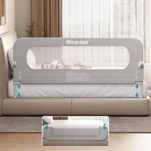 lot 19975 image: Hiravion Bed Rail for Toddlers - 71 Inch Foldable Baby Guard