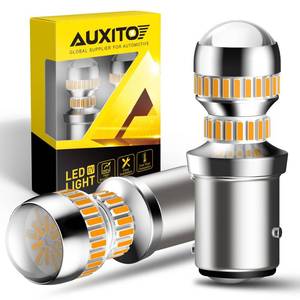 lot 20287 image: AUXITO Upgraded 1157 LED Bulb Amber Yellow Super Bright 2057 2357 7528 BAY15D LED Replacement Light Kit for Front Rear Turn Signal Light Blinker Parking DRL Tail Lights, Pack of 2