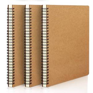 lot 20288 image: EUSOAR Kraft Hardcover Spiral Notebook, A5 1pack 5.5X8.3 160 Pages College Ruled Lined Travel Writing Notebooks Journal, Memo Notepad Sketchbook, Students Office Business Subject Diary Book Journal