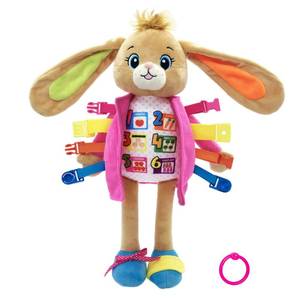 lot 20297 image: June Garden 16 Bunnie Montessori Learn-to-Dress Plush Doll