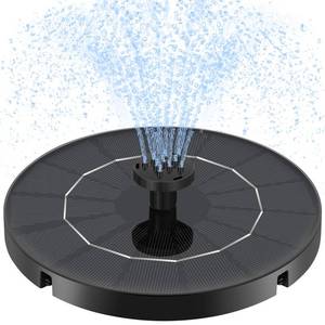 lot 20309 image: HEDETM 3.5W Solar Water Fountain for Bird Bath with 6 Nozzles & Fixed Pipes