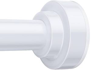 lot 20315 image: TEECK Shower Curtain Rod, 32-68 inch Adjustable Spring Tension Curtain Rod, Never Rust Anti-Slip Shower Curtain Rod for Bathroom, No Drilling, Never Collapse, Easy to Use, White