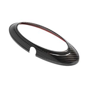lot 20316 image: KINGJUNHAO Car Rear Nameplate Emblem Trim for Ford F150 F-150 2009-2014 Logo Ring Decoration Cover Exterior Accessories, Carbon Fiber Look with Camera Hole