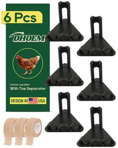 lot 20338 image: DHOEM 3Pcs Black Chicken Leg Splints,Bumble Foot Treatment, for All Splint for Broken Feet, osteoarthritis, Curled Toes, Splay Leg Ideal Chicken Gifts for Hen Health Care��(Black)