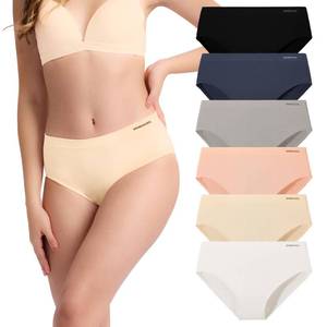 lot 20346 image: Womens Bamboo Seamless Bikini Panties Breathable Hipster Ladies Underwear (3 Pack, Large)