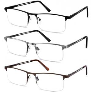 lot 20368 image: JJWELL 3 Pack Reading Glasses for Men Blue Light Blocking Anti Eyestrain UV