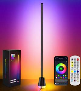 lot 20374 image: YUXORAH 1PCS Smart RGB LED Corner Floor Lamp with App and Remote Contro (Remote Not Included)