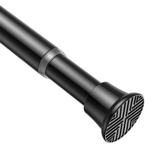 lot 20381 image: AIZESI Tension Rod 24-46 inch, Tool-Free No Drill Spring Curtain Rod, Black